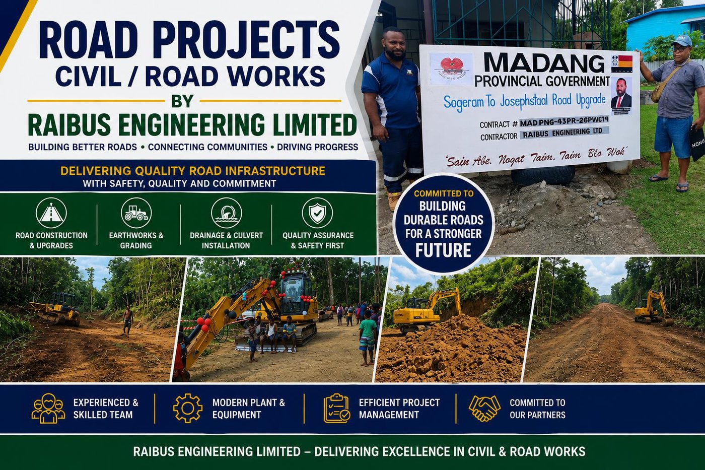 Sogeram to Josephstaal road upgrade construction works