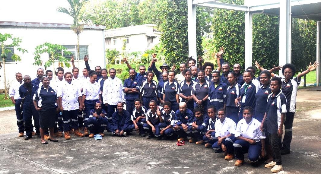 Raibus Engineering Ltd camp services team, Madang